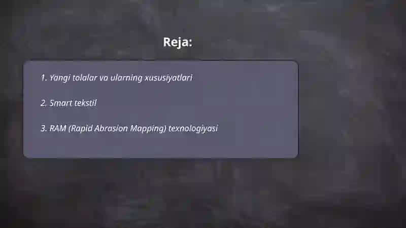 Yangi tolalar va ularning xususiyatlari 2