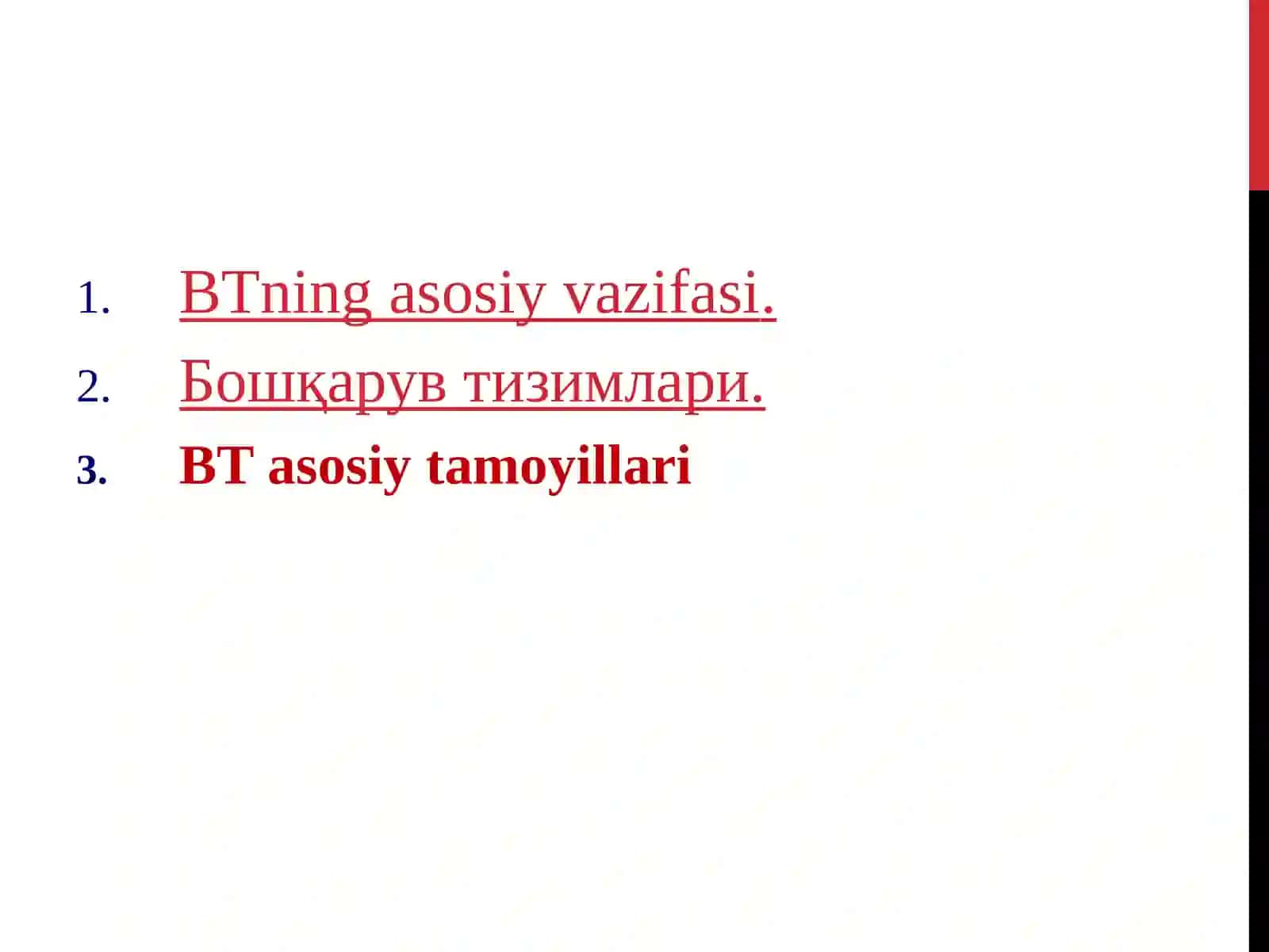 ТЕЛЕКОММУНИКАЦИЯ ТАРМОҚЛАРИДА БОШҚАРУВ ТИЗИМЛАРИНИ ТАШКИЛЛАШТИРИШ АСОСЛАРИ 2