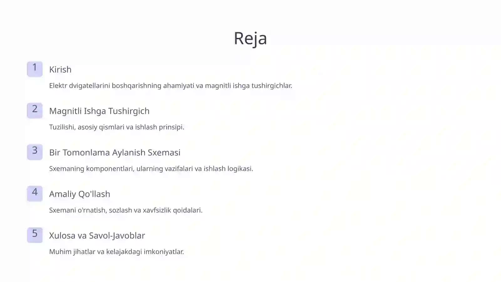 Maginitli ishga tushirgich yordamida elektr dvigatelini bir tomonlama aylanishini boshqarish sxemasi (reversiz) 2