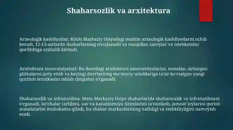 Ix-Xll Asrlarda Mavaronnahr Va Xurosonda Madaniy Hayot 2