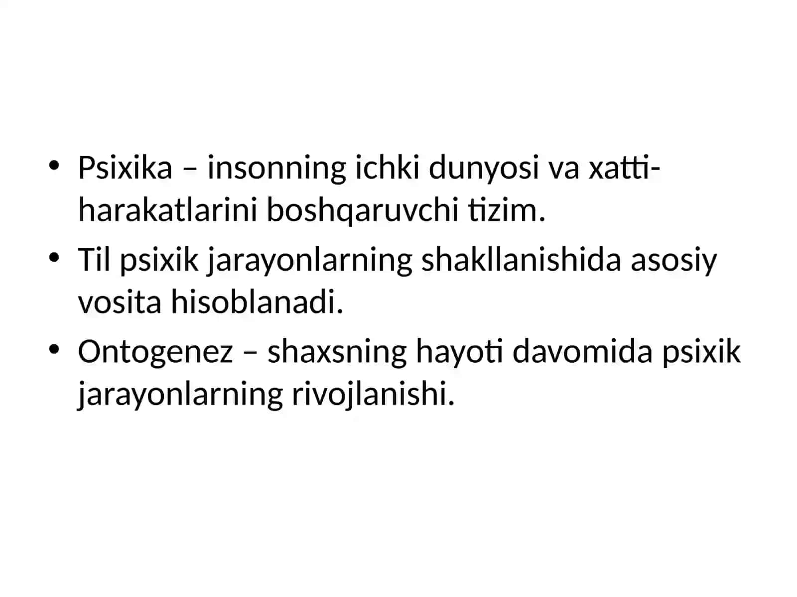 Psixik jarayonlarning shakllanishida tilning ahamiyati 2