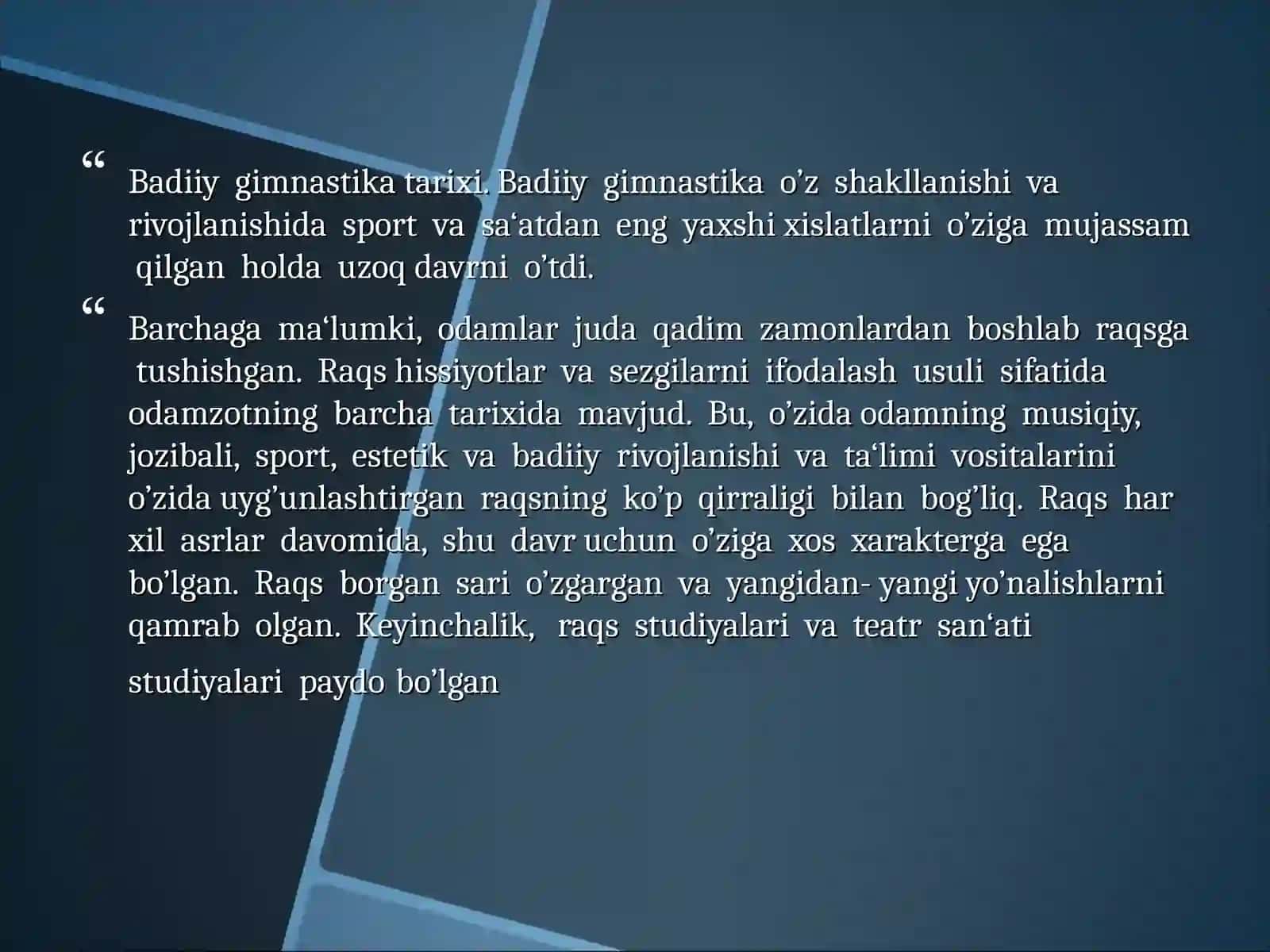 Badiy gimnastika va musiqaviy tarbiyaning bog`liqligi 2