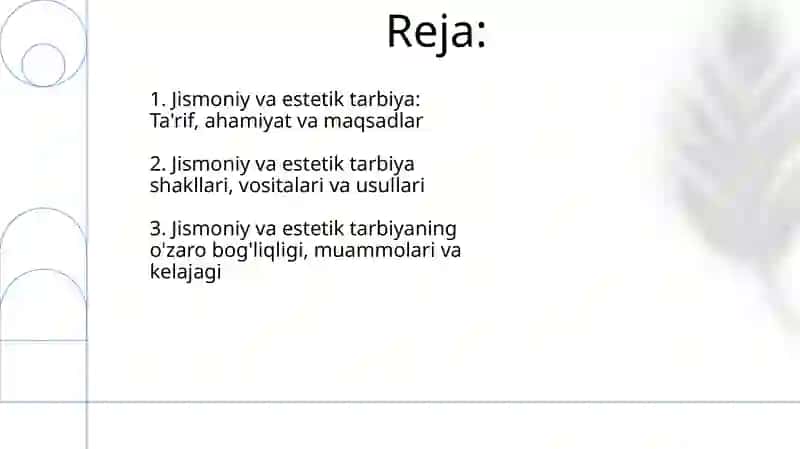 Jismoniy va estetik tarbiya 2