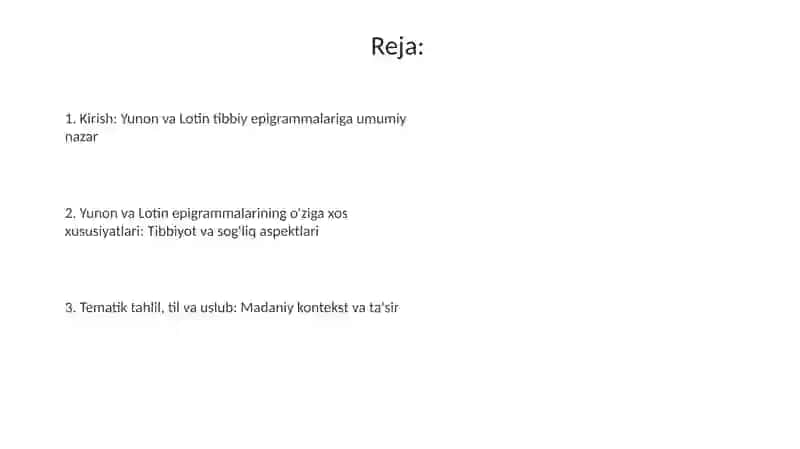 Yunon - lotin epigrammlarda tibbiyot va salomatlik 2