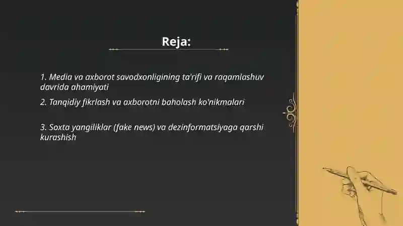 Media va axborot savodxonligi va raqamlashuv davrining asosiy talabi 2