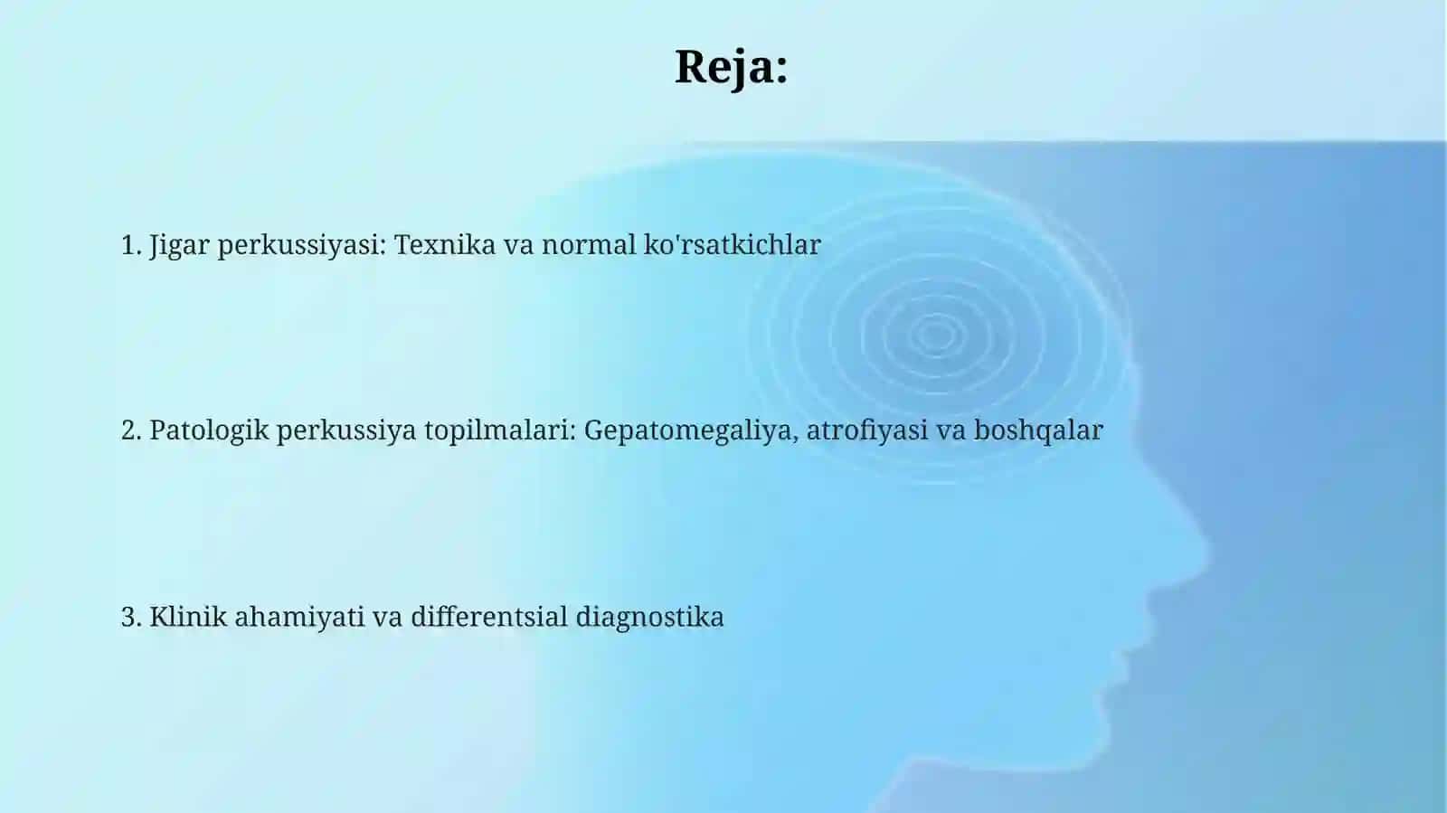 Jigar perkussiyasidagi norma va patologiya 2
