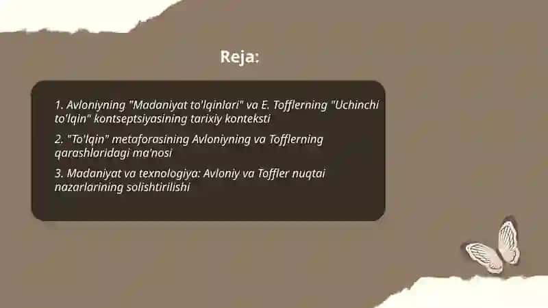 Avloniyning Madaniyat to'lqinlari maqolasi va E Tofflerning Uchinchi to'lqin asarlarining qiyosiy tahlili 2