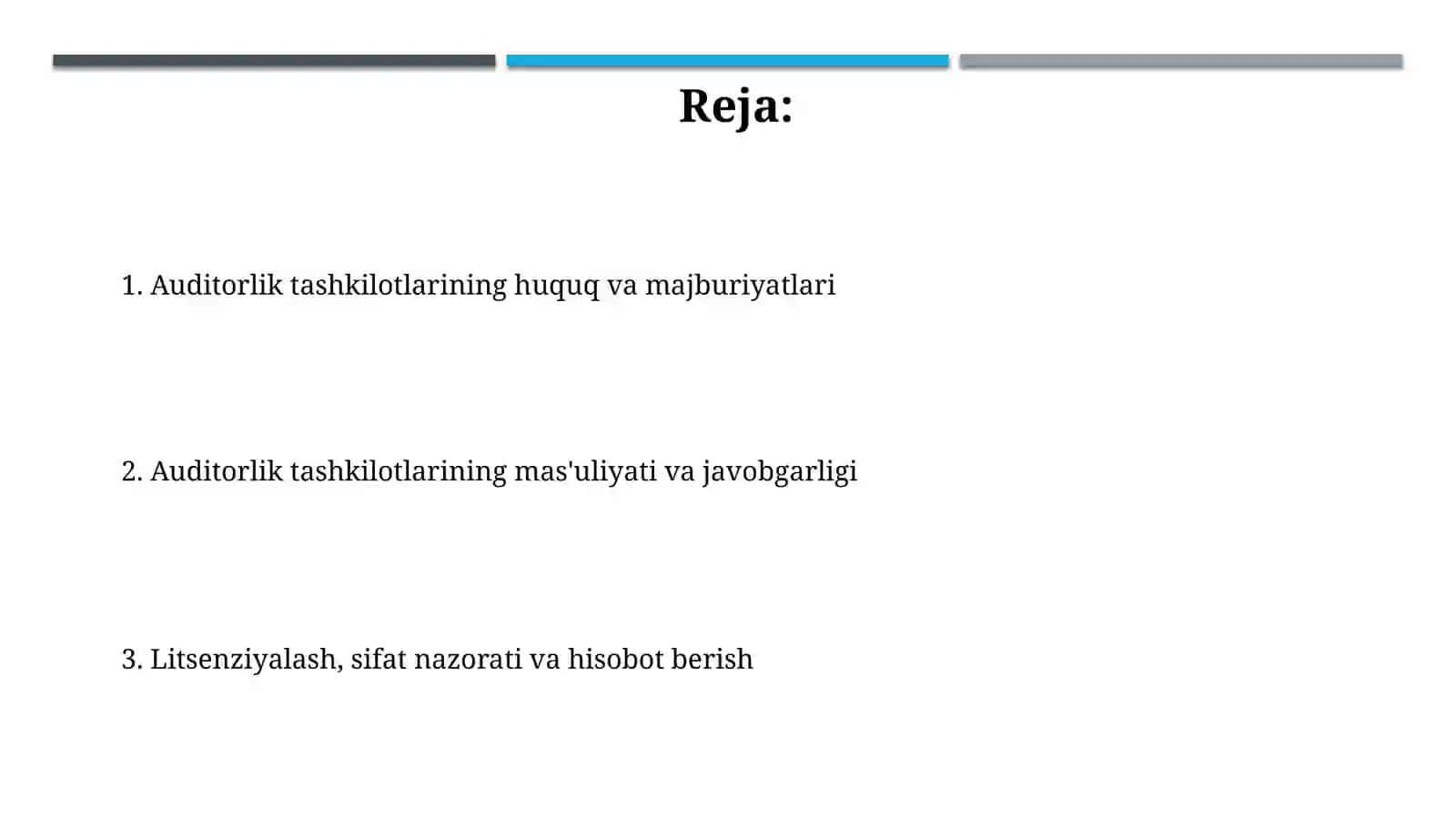 Auditorlik tashkilotlarining huquqlari 2