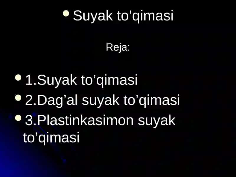 Suyakto`qimalari 2