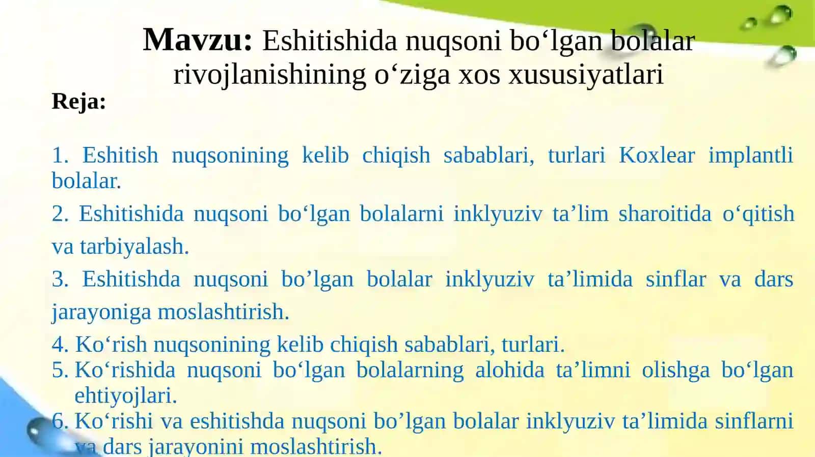 Eshitishida nuqsoni bо‘lgan bolalar rivojlanishining о‘ziga xos xususiyatlari 2