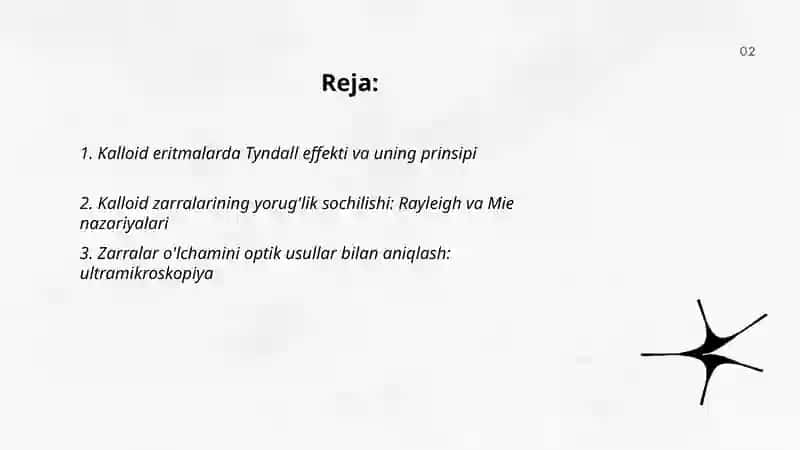 Kalloid eritmalari optik xossalari. Ultra mikroskopiya va elektonmikroskopiya 2