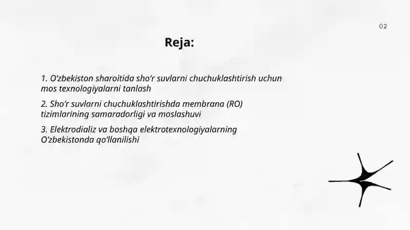 Oʻzbekiston sharoitida shoʻr suvlarni chuchuklashtirish gʻoyasini yaratish 2