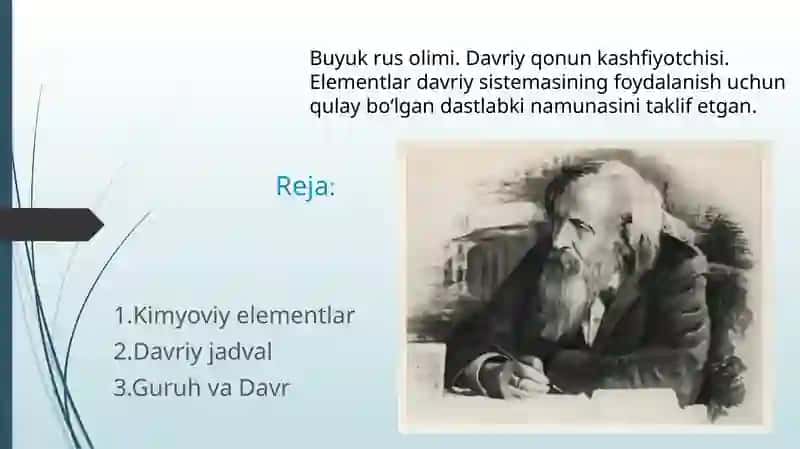Kimyoviy Elementlar Davriy Sistemasi 2