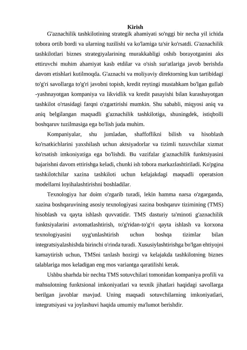 G'aznachilik tashkilotining strategik ahamiyati 2