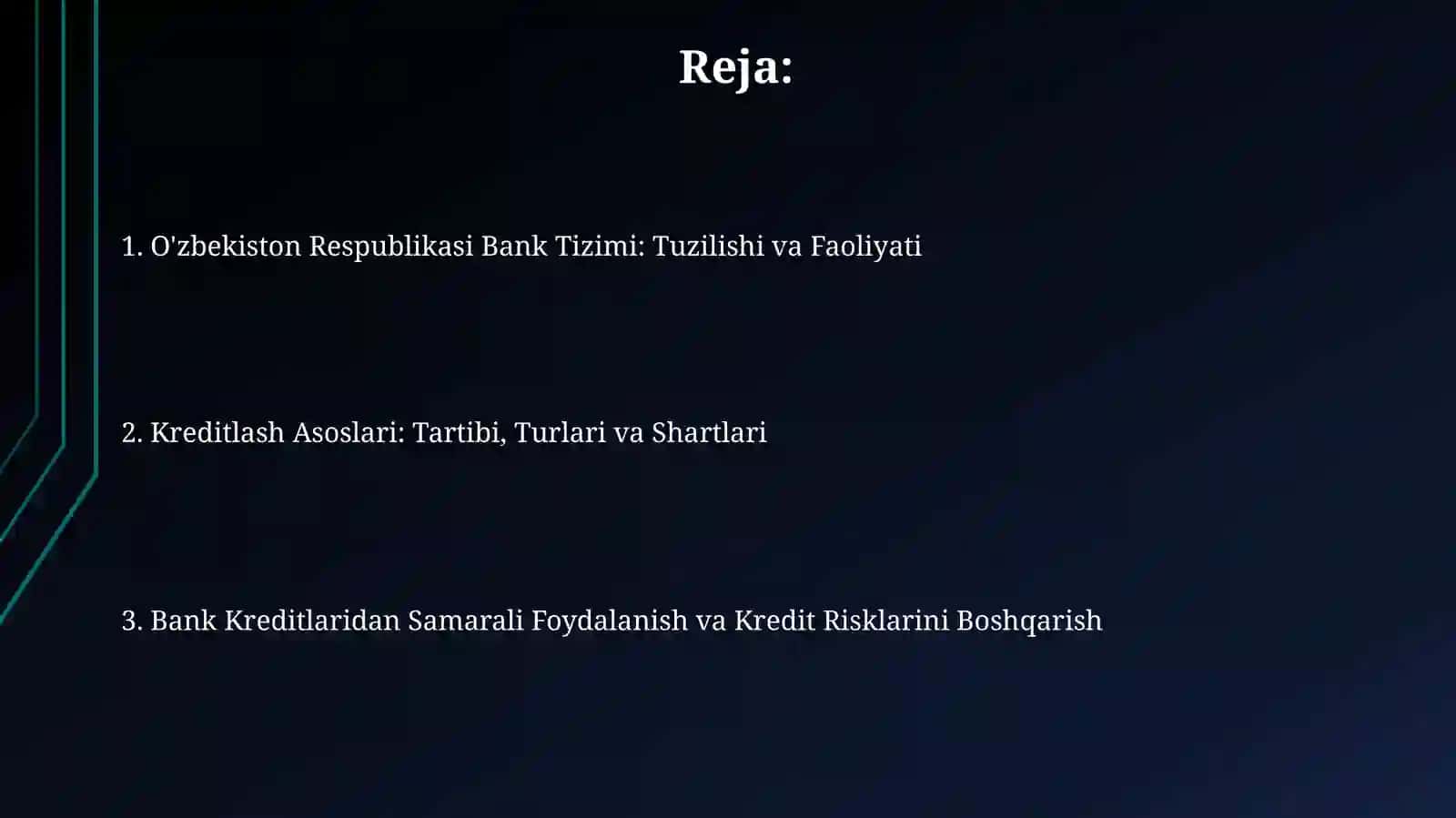 O'zbekiston Respublikasi Bank Tizimi: Tuzilishi va Faoliyati 2