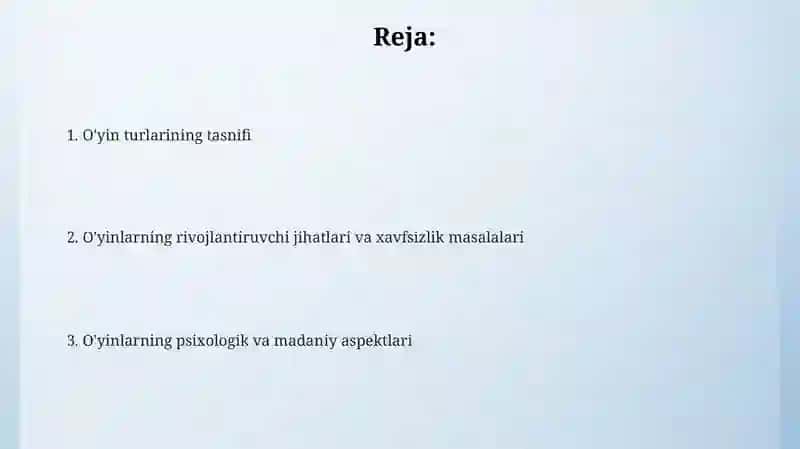 Bolalar oʻyinlarining turkumlari 2
