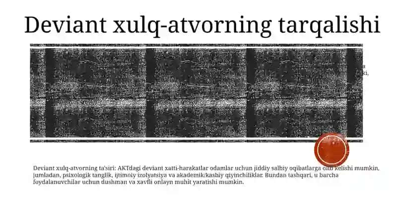 Deviant Xulq-Atvorlar 2