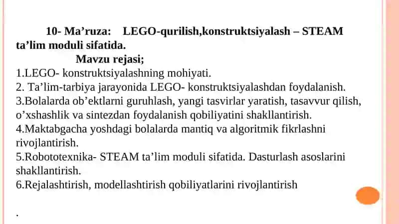 LEGO-qurilish, konstruktsiyalash – STEAM ta’lim moduli 2
