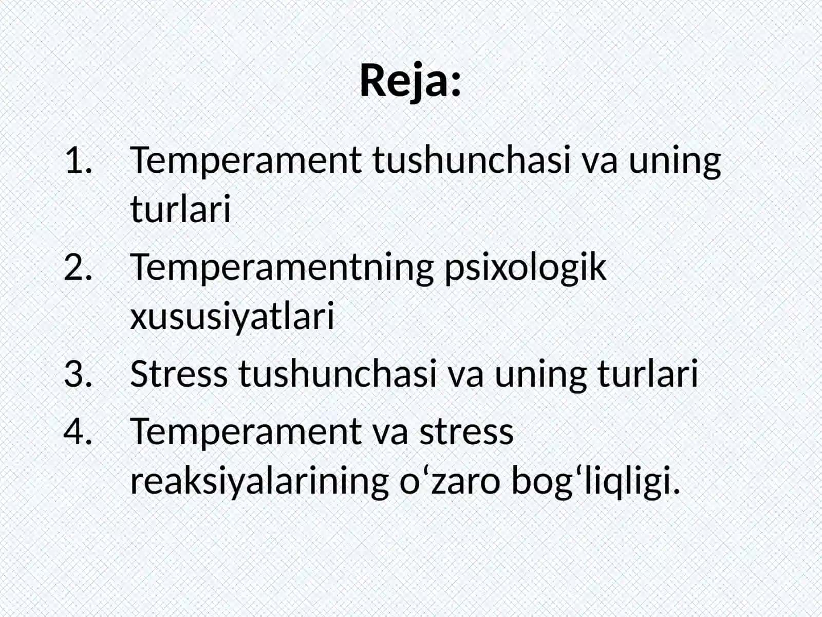 Temperament va stress reaksiyalari Prezentatsiya 2