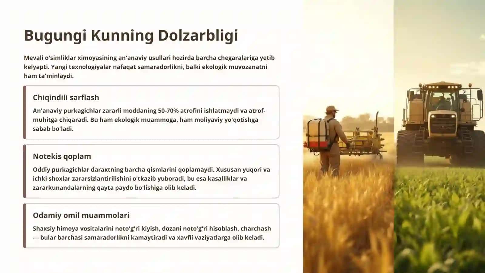 Mevali O'simliklarga Yangi Purkagichlarni Qo'llash: Hosildorlik va Samaradorlikni Oshirish 2
