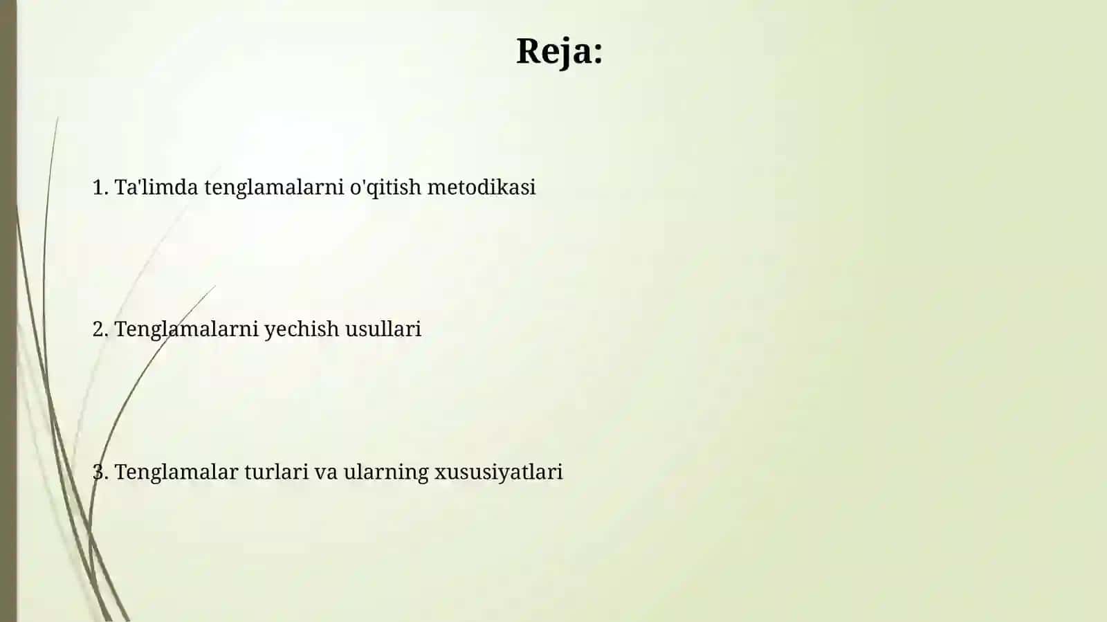 Tenglama va uni yechishga o'rgatish usullari 2