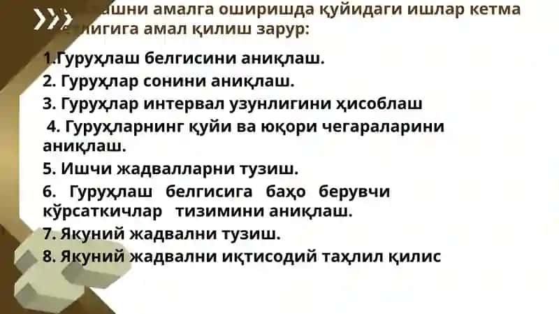 Гурушлашни амалга ошириш тартиби 2