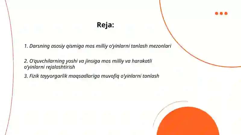 Milliy va harakatli oʻyinlar jismoniy tarbiya 2