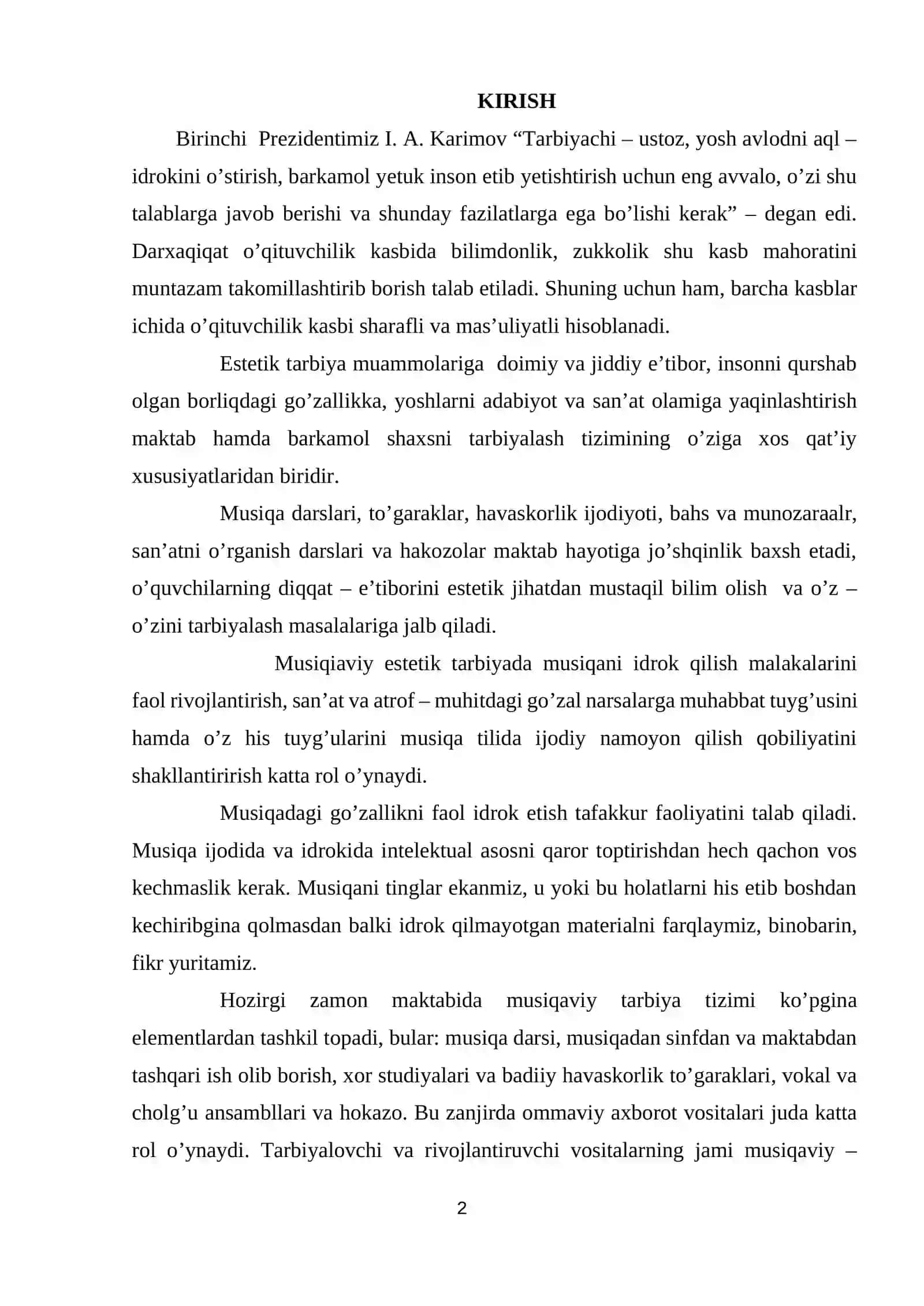 Sinfdan tashqari musiqa tadbirlarining maqsad va vazifalari 2