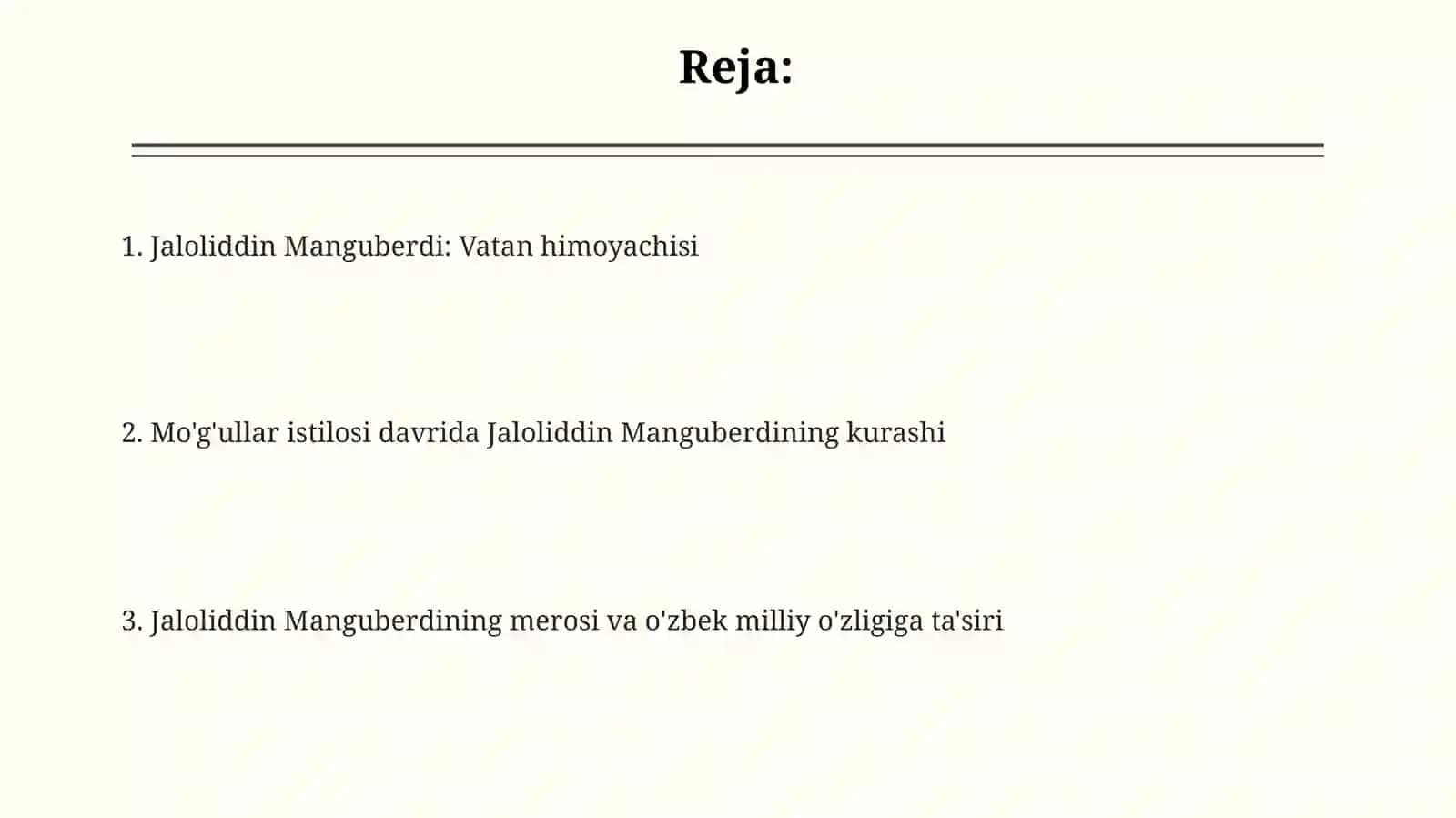 Jaloliddin Manguberdi - Vatan himoyachisi 2