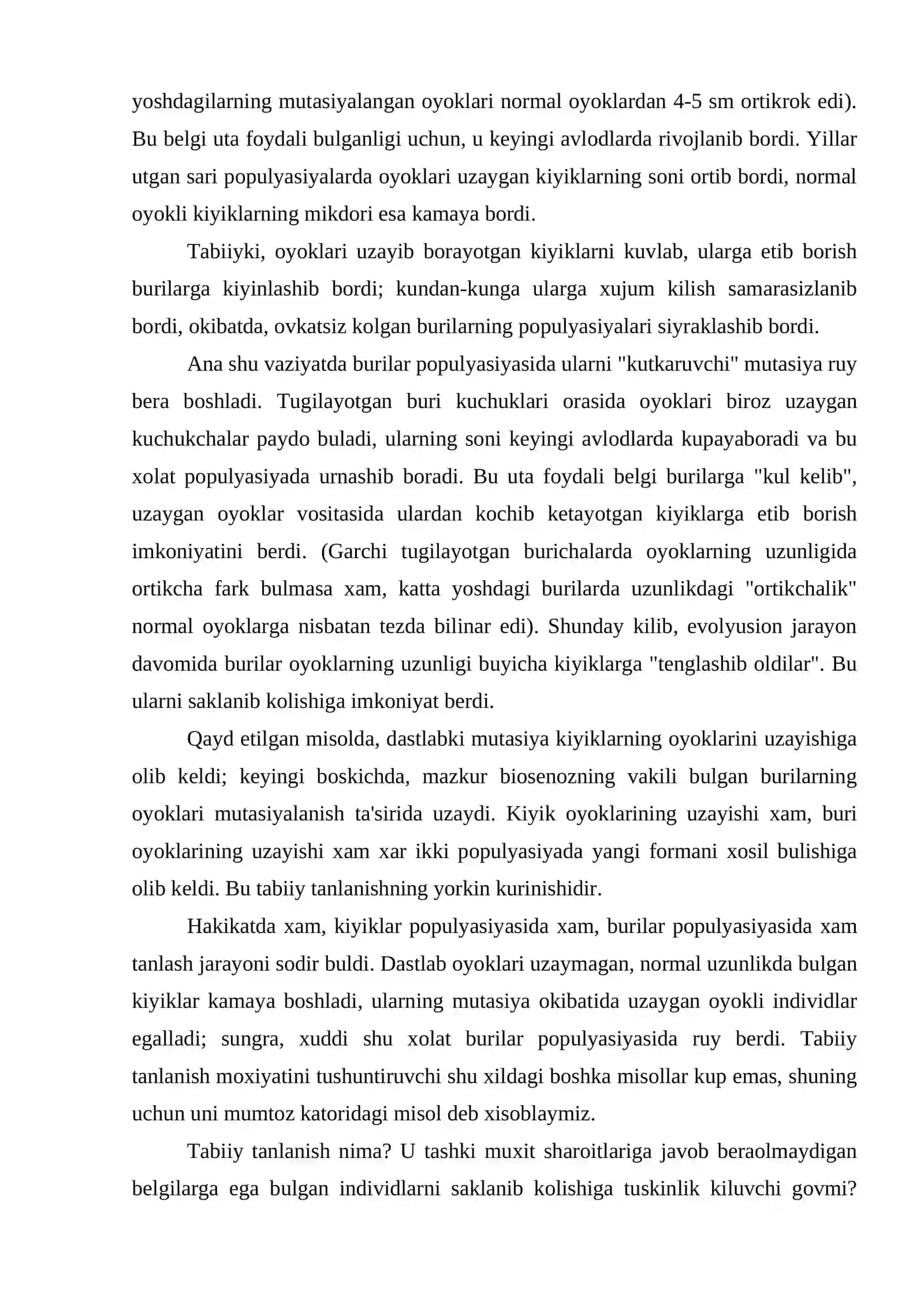 Tabiiy va jinsiy tanlanish nazariyalari 2
