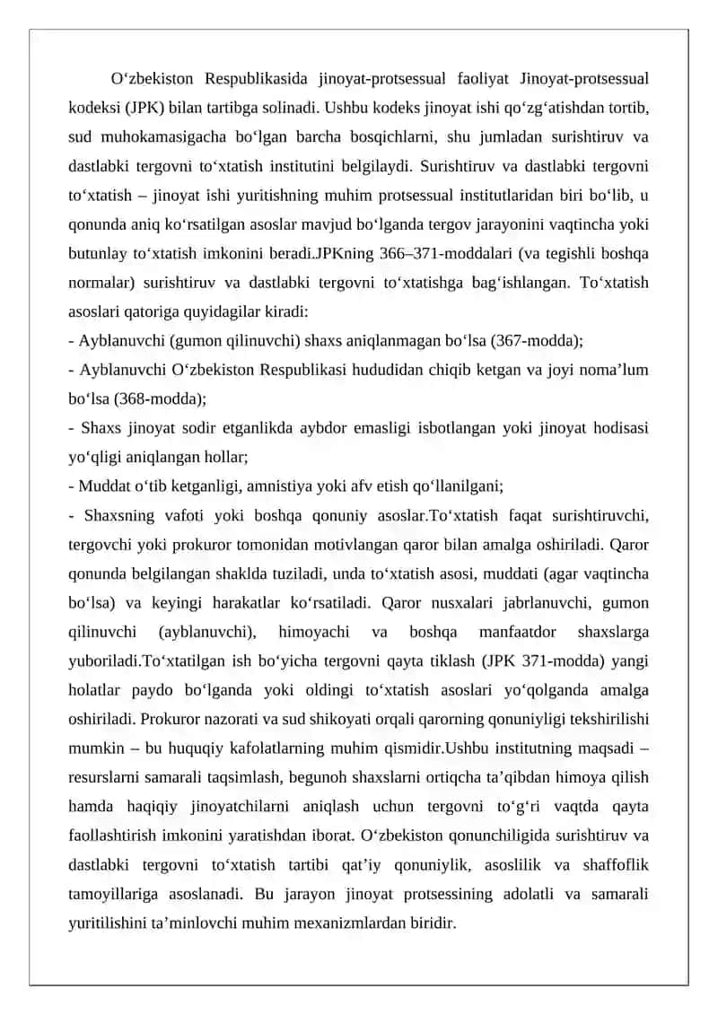Surishtiruv va dastlabki tergovni to‘xtatishning tartibi 2