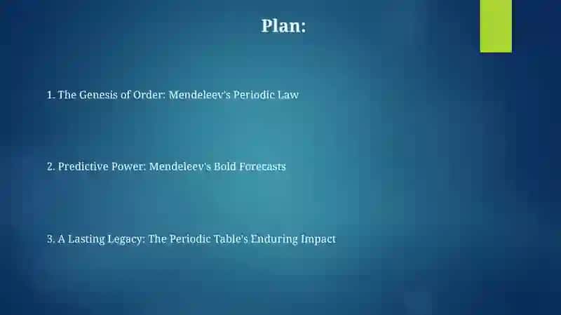 The Genesis of Order: Mendeleev's Periodic Law 2