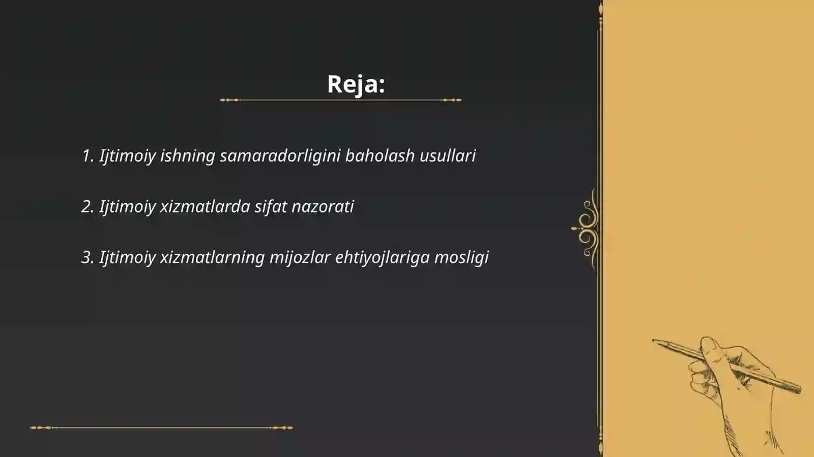 Ijtimoiy ish samatadorligi mezonlari 2