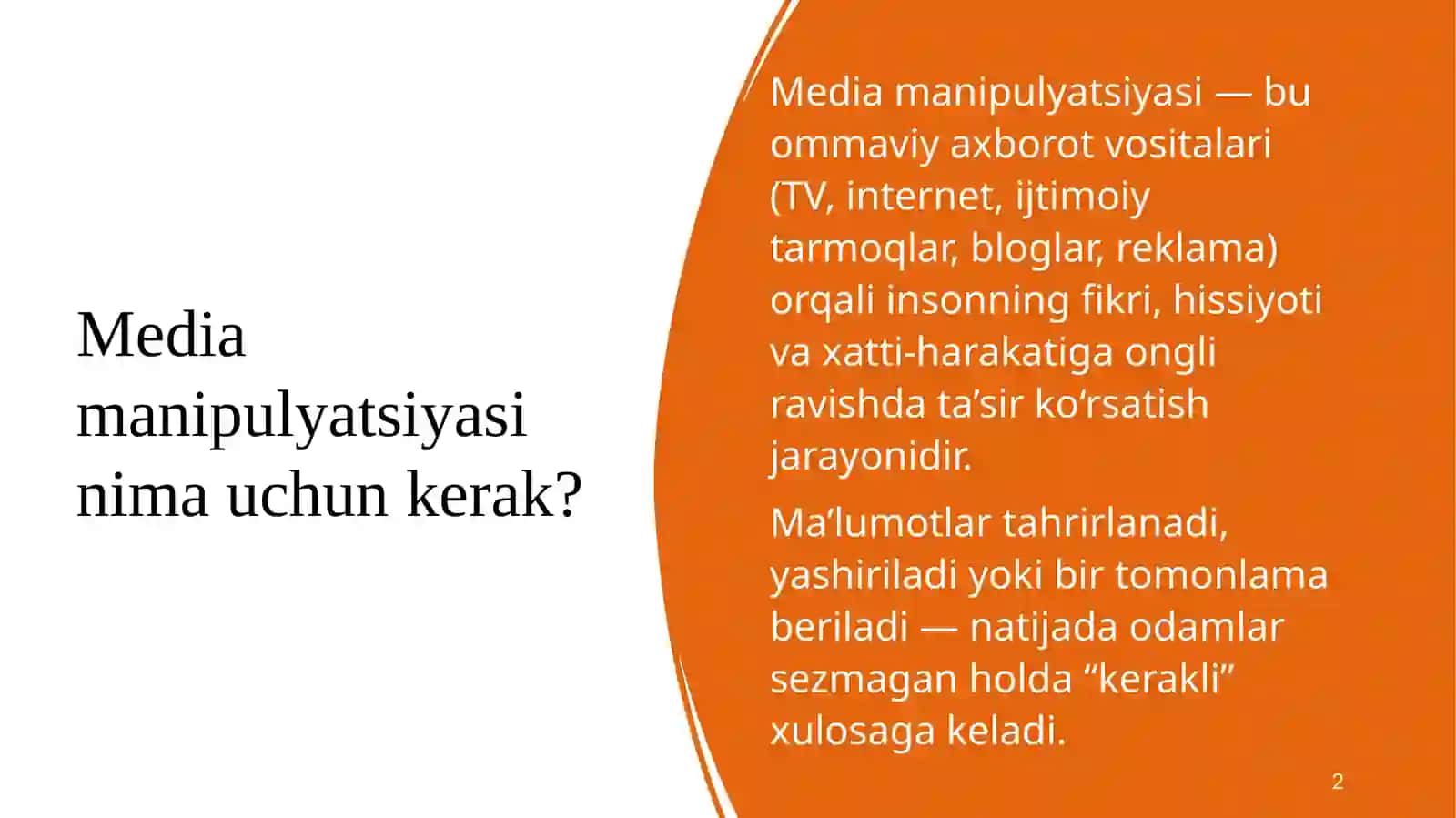 Media manipulyatsiyasi va uning psixologik mehanizmlari 2