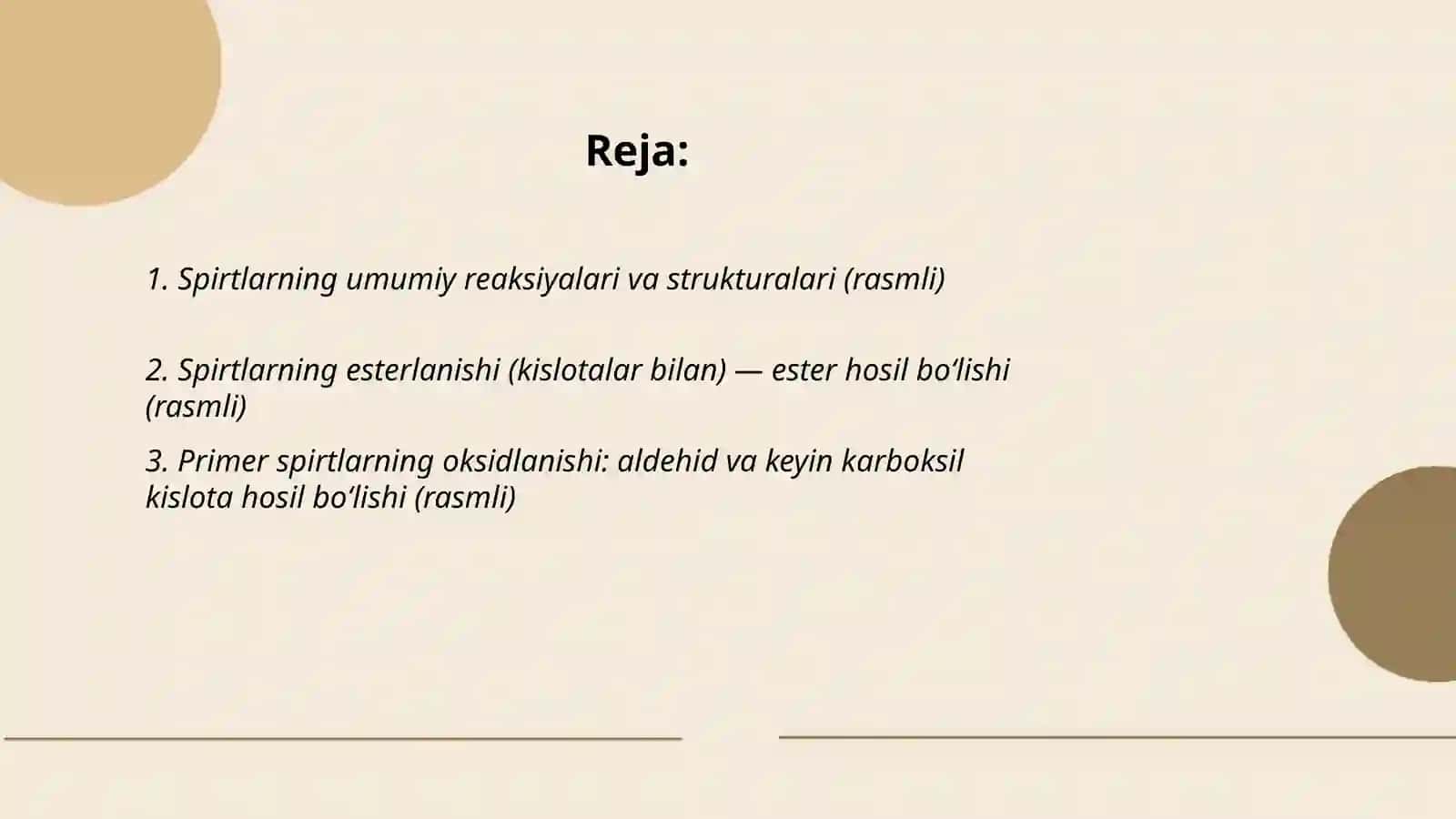 Spirtlar va aldegidlarga xos boʻlgan reaksiya rasmli ppt 2