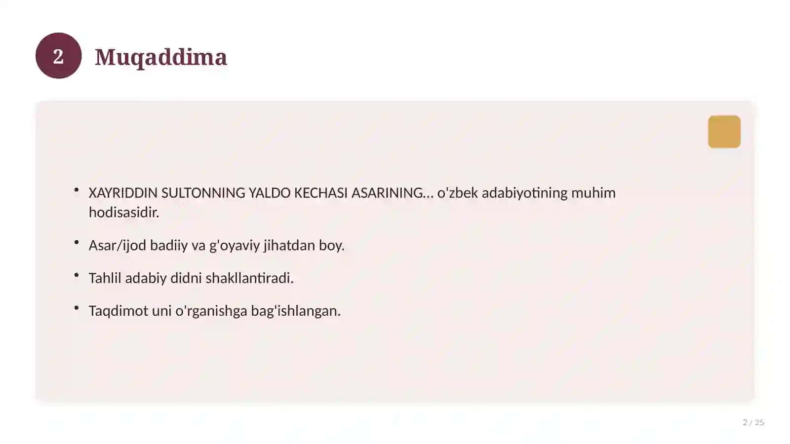 XAYRIDDIN SULTONNING YALDO KECHASI ASARINING BADIIYATI 2