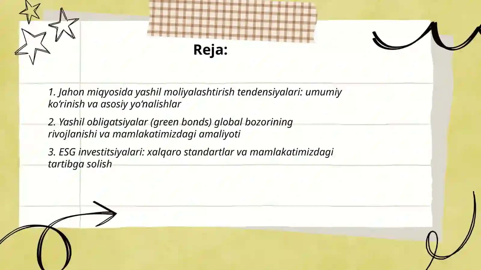 Global yashil moliyalashtirish tendensiyalari 2