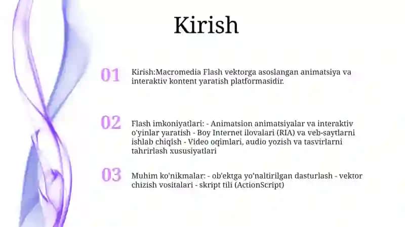 Micromedia Flash Dasturi Va Uning Imkoniyatlari Haqida 2
