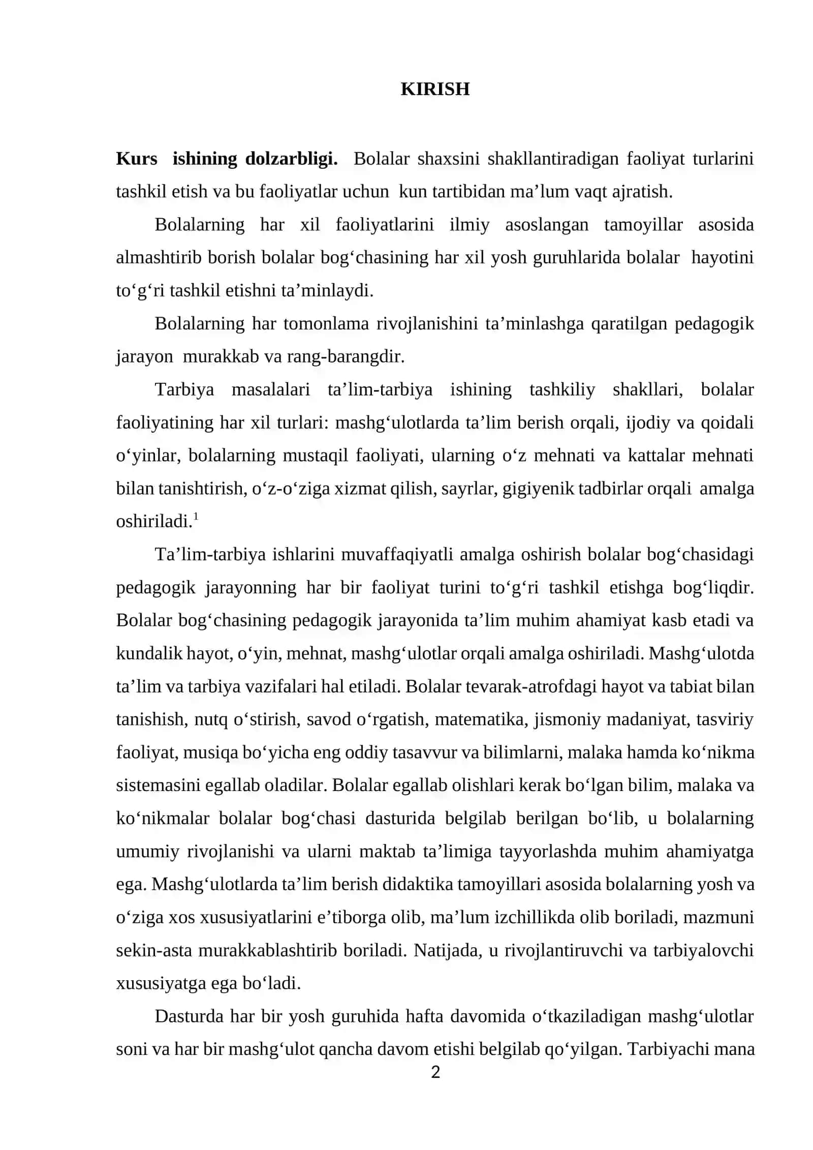 Maktabgacha ta'lim tashkilotida rivojlantiruvchi muhitni tashkil etish 2