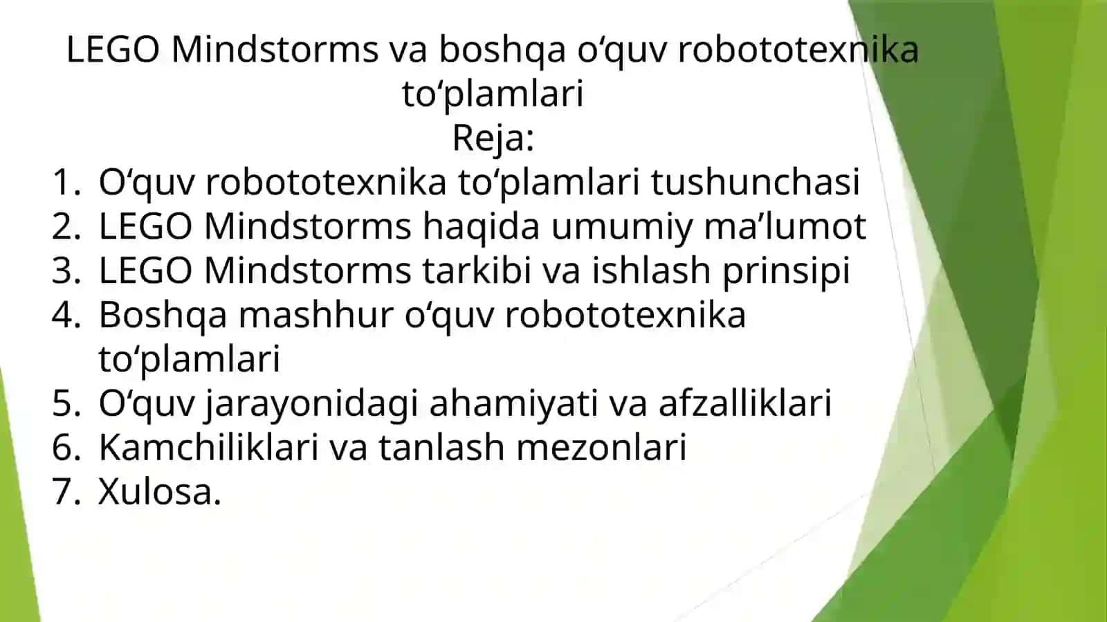 O‘quv robototexnika to‘plamlari 2