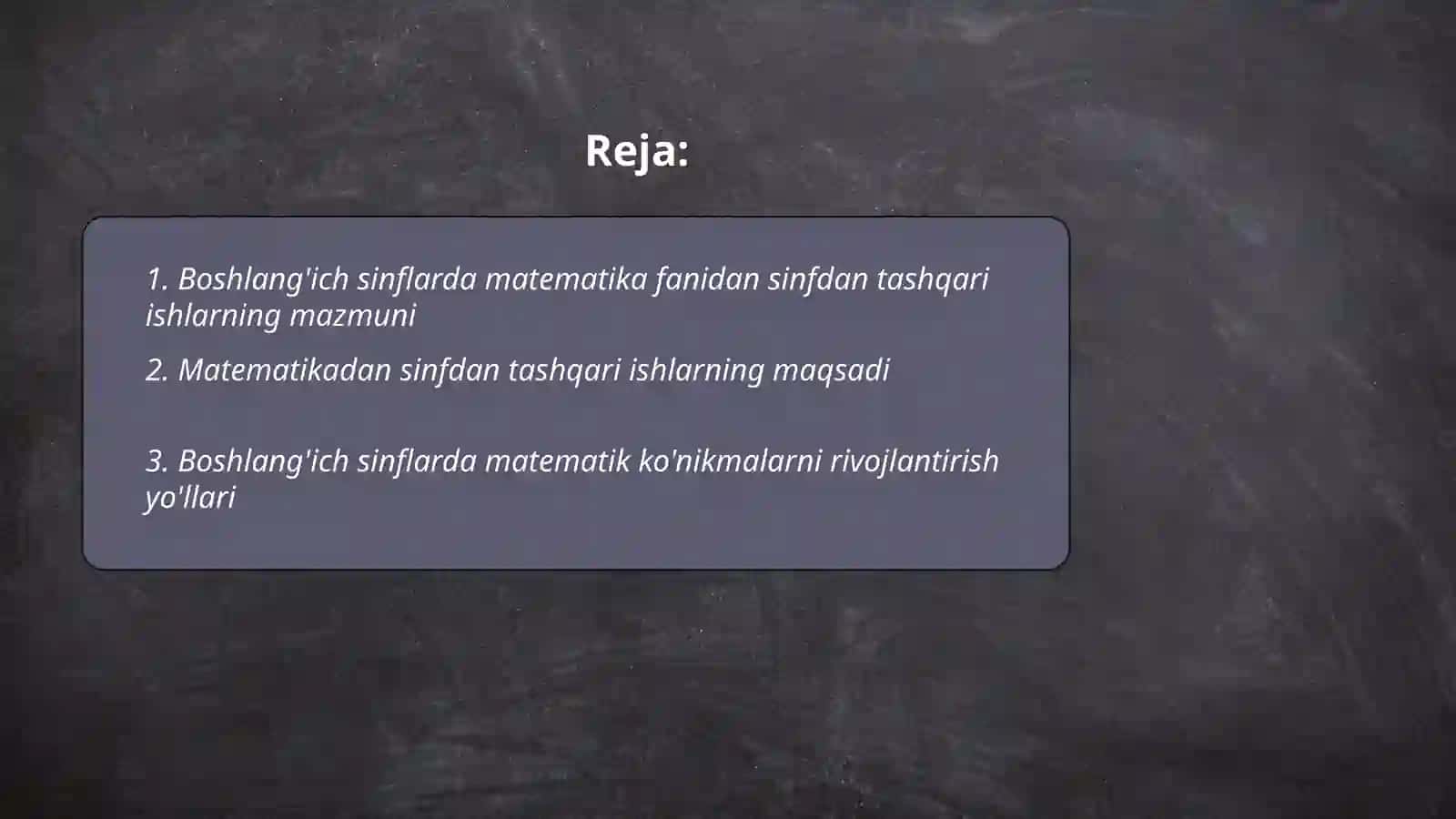 Boshlang'ich sinflarda matematikadan sinfdan tashqari ishlarni tashkil etishning maqsad va vazifalari 2