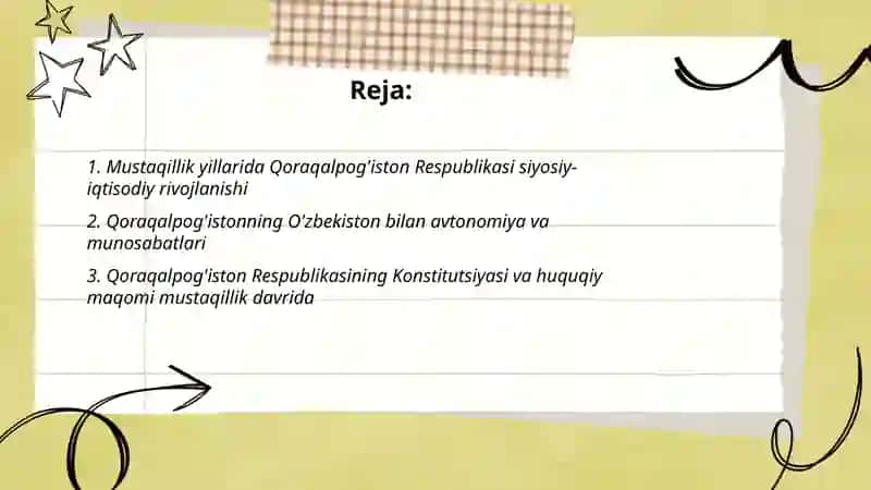 Mustaqillik yillarida Qoraqalpog'iston Respublikasi 2