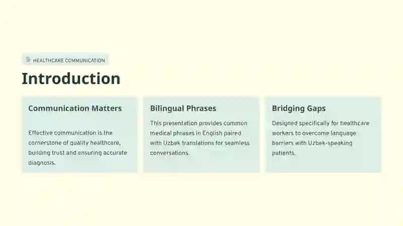 Doctor-Patient Conversation: English & Uzbek One-Liners 2