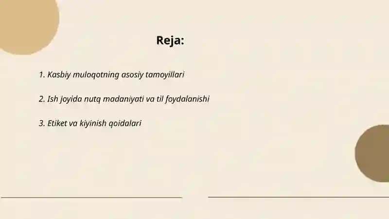 Kasbiy muloqot odobi 2
