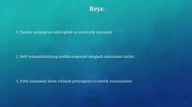 Neft mahsulotlarini chaqnash nuqtasini aniqlash uskunasi 2