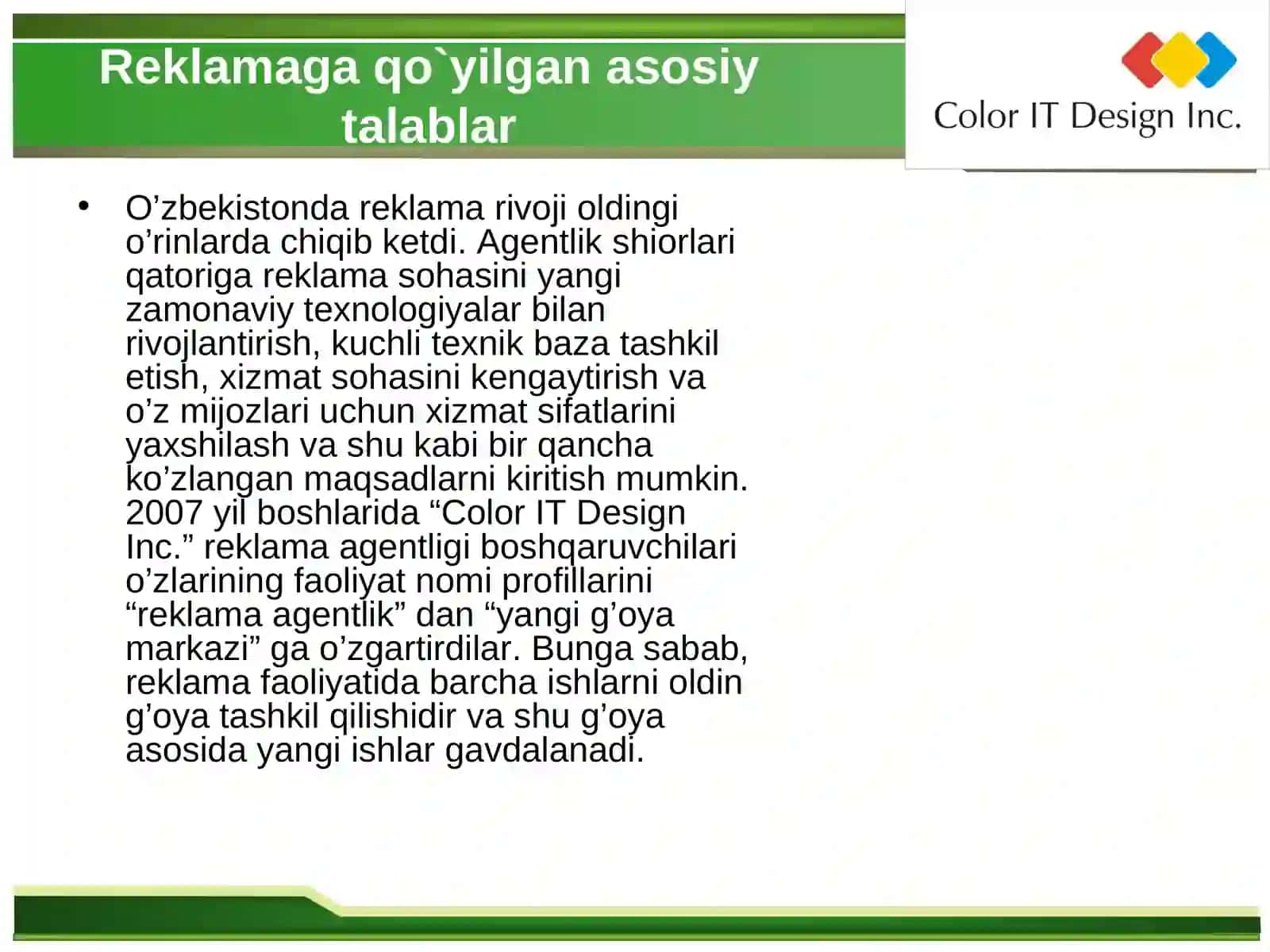 Reklama faoliyati 2