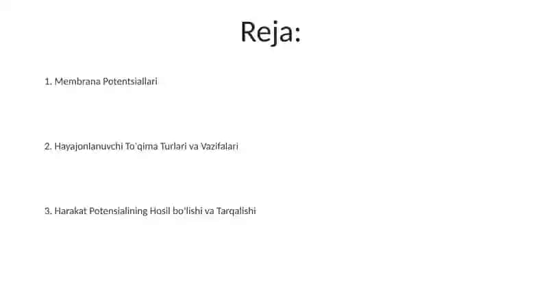 Hayajonlanuvchi To'qima Turlari va Vazifalari 2