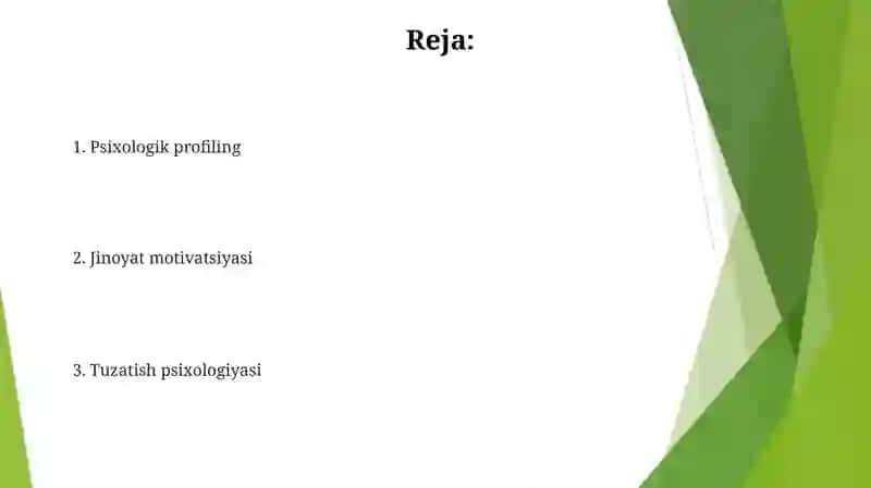 Jinoyatni psixalogik tahlil qilish 2