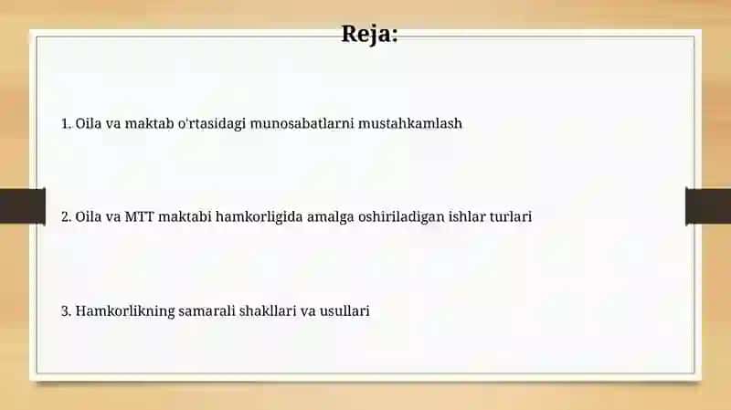 MTT maktab va oila hamkorligida olib boriladigan ish shakllari 2