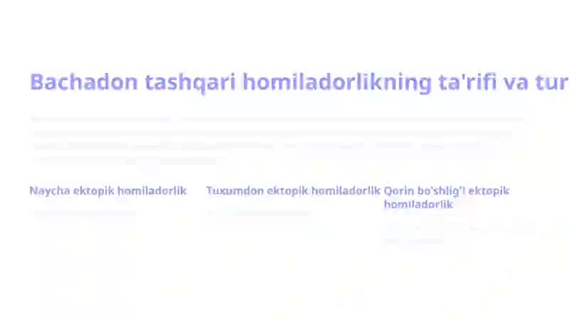 Bachadondan tashqari homiladorlikda kuzatiladigan holatlar 2